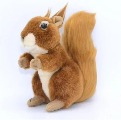 JIANEEXSQ Animal de peluche realista de ardilla, modelo de ardilla realista, colección de regalo de felpa única para cumpleaños de niños (sentado)