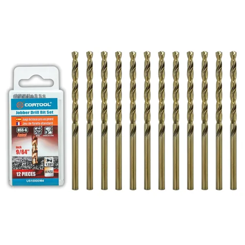 Miniatura 13 de Juego de brocas de cobalto de 1/2 pulgada (6 piezas), juego de brocas de metal M35 HSS de longitud de trabajo para metal duro, acero inoxidable