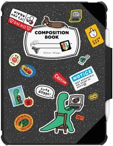 Miniatura 41 de CASETiFY Estuche de impacto para iPad Pro 12.9" (3ª/4ª/5ª/6ª generación) - Libro de composición Brachio - Negro transparente