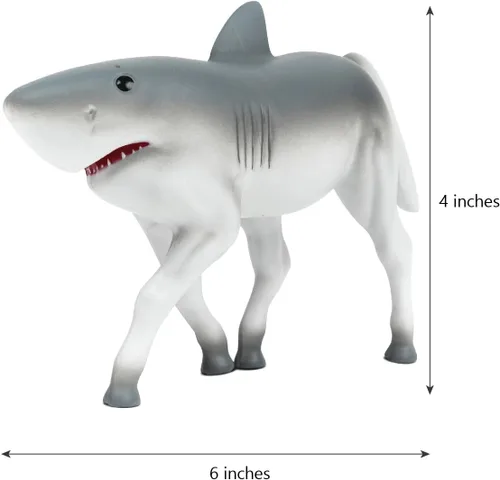 Miniatura 2 de Randimals Caballo y Tiburón Híbrido Juguetes de Animales Realistas - Mezcla Única de Juguetes de Safari y Animales de Granja Figuras Pequeñas