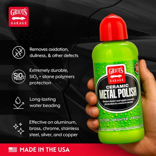 Miniatura 3 de Griot's Garage Pulidor de Metal Cerámico para Detallado de Automóviles, Restaurador y Removedor de Oxidación para Aluminio, Latón, Cromo, Acero