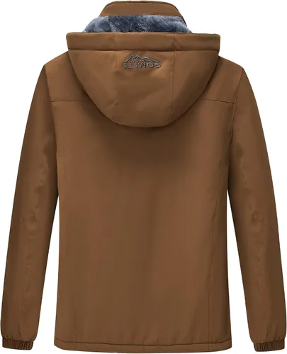 Miniatura 2 de Chaqueta de esquí impermeable para hombre, abrigo de nieve cálido con capucha, rompevientos