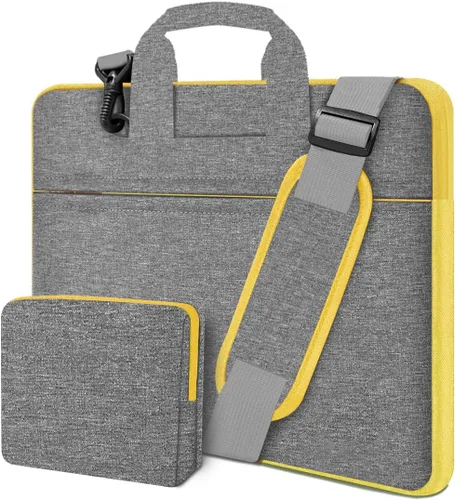Miniatura 17 de Hseok Bolsa de hombro delgada para laptop de 13-14 pulgadas Bolso de mano con funda pequeña compatible con MacBook Pro de 14 pulgadas M4/M3/M2/M1