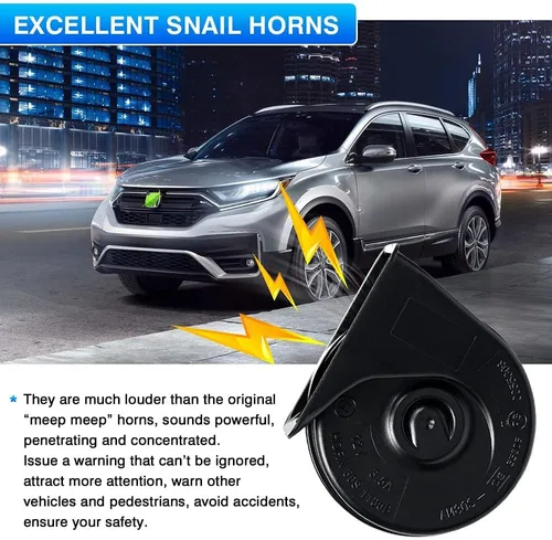Miniatura 4 de Autorder Kit de bocina de coche para Honda CRV CR-V 2017-2026, accesorios de 12 V, bocina de caracol impermeable, tono alto y bajo, reemplazo