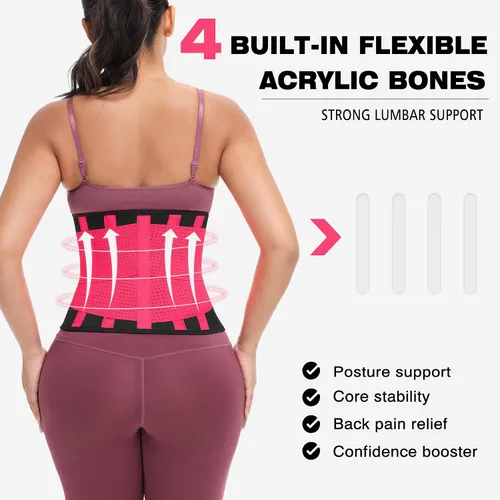 Miniatura 6 de VENUZOR Cinturón de entrenamiento de cintura para mujer – Faja reductora de cintura – Cinturón adelgazante – Cinturón deportivo (grado UP)