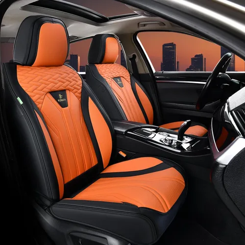 Miniatura 36 de FLORICH Fundas de asiento para automóviles, fundas de asiento impermeables, fundas de asiento de cuero para automóvil, paquete de 2, protector
