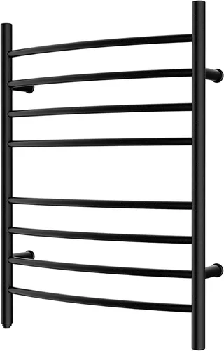 Miniatura 10 de HEATGENE Calentador de toallas de 8 bares, calentador de toallas de baño curvo, calentador de toallas para baño, estante de secado enchufable