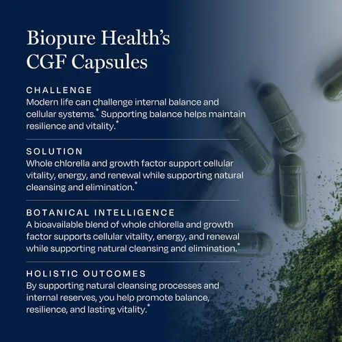Miniatura 4 de BioPure Chlorella Growth Factor Cápsulas – Superalimento Nutracéutico denso en nutrientes lleno de proteínas, vitaminas, minerales y aminoácidos que