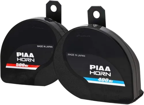 PIAA 85114 Slim Line, kit de bocinas deportivas de doble tono 112db 400Hz y 500Hz para todos los vehículos, negro