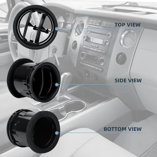 Miniatura 3 de 8L3Z19893AA - Conducto de ventilación de aire/HVAC, 4 unidades, color negro, compatible con Ford F150 2004-2008, LINCOLN MARK LT 2006-2008.