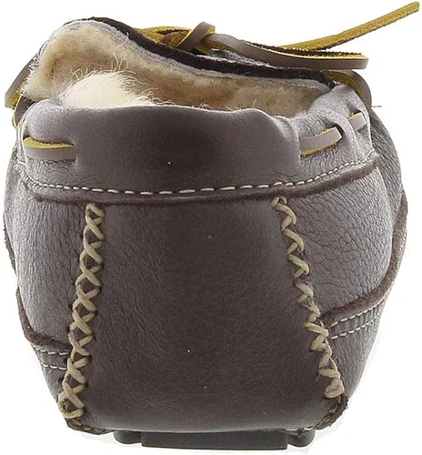 Miniatura 6 de Minnetonka Pantuflas de alce de oveja para hombre, Marrón