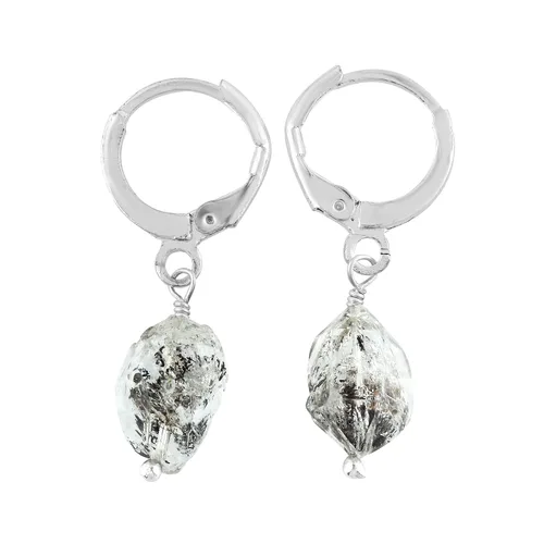 Miniatura 33 de Aretes de aro de cristal afganita natural Piedras afganas de alto grado Aretes chapados en plata Gota lisa Joyas de piedras preciosas hechas