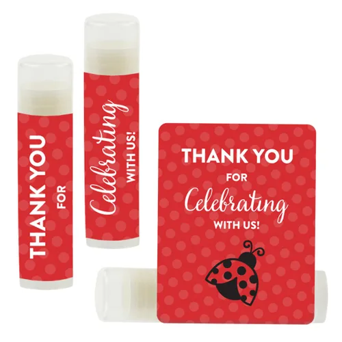 Miniatura 71 de Andaz Press Bálsamo labial para fiesta de cumpleaños, agradecimiento por celebrarnos con nosotros, animales del bosque, zorro y ciervo, paquete
