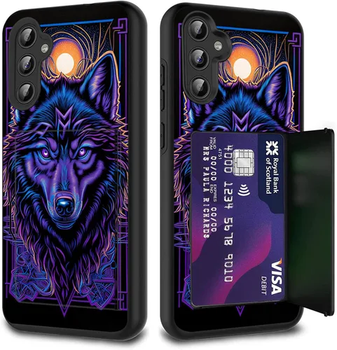 Miniatura 134 de Funda híbrida de doble capa con función atril para Samsung Galaxy A16 5G de 6.9 pulgadas, diseño de vaca con bandera estadounidense