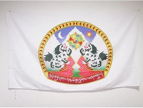 AZ FLAG Escudo de armas del Tíbet Bandera 3' x 5' para un poste - Tibetano - Banderas budistas 35.4 x 59.1 in - Banner 3x5 ft con agujero
