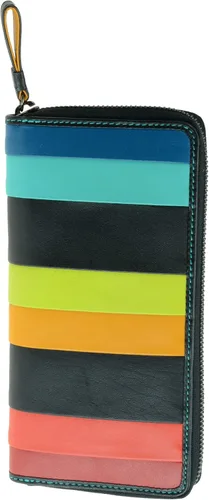 Miniatura 3 de Visconti STR5 - Cartera grande de cuero con bloqueo RFID seguro para mujer, con cremallera, color negro