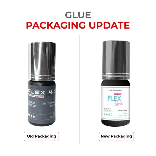 Miniatura 7 de THE LASH SUPPLY Pegamento de extensión de pestañas Flex Strong Hold de 0.17 onzas, suministros de extensión de pestañas, viscosidad media, retención