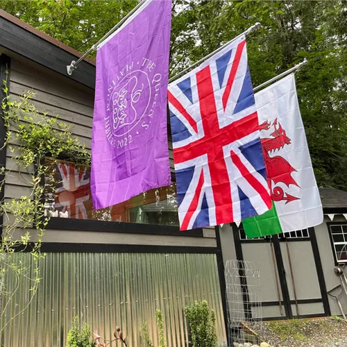 Miniatura 7 de TOPFLAGS Bandera británica de 3 x 5 pies, bandera bordada de doble cara del Reino Unido para exteriores, rayas cosidas de nailon resistente con 2
