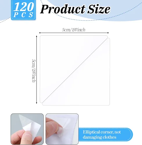 Miniatura 2 de 120 piezas de inserciones de cuello de camisa de vestir, soportes de cuello de plástico para camisas de polo, insertos autoadhesivos para camisas