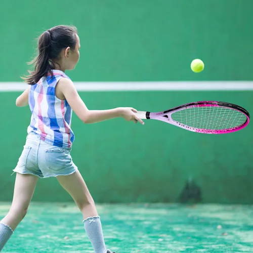 Miniatura 7 de bo'weiqi Raqueta de tenis para niños de 17"-25" para edades de 2-12 años, raqueta de tenis juvenil ligera para niñas y niños, deportes al aire Rosa