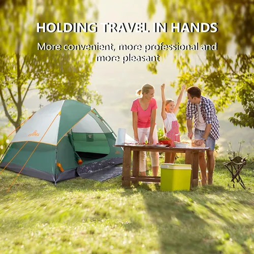 Miniatura 7 de ASFANES Tiendas de campaña para 2-12 personas, impermeables, para mochileros, doble capa, perfectas para picnics, pesca y camping en el patio