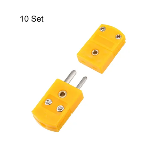 Miniatura 2 de uxcell a15110200ux0076 10 conjunto K tipo termopar M/F prueba temperatura sonda conector