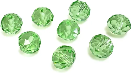 Miniatura 69 de Cuentas de vidrio Rondelle de 0.079 in para hacer joyas, cuentas espaciadoras de Briolette Crytal facetadas para pulseras, collares, aretes