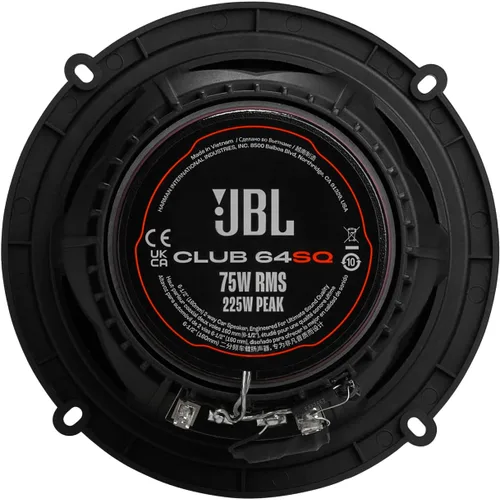 Miniatura 4 de JBL Club 64SQ - Altavoz de audio para coche de dos vías premium de 6-1/2”, 75W RMS, pico de 225W, sensibilidad (@ 2.83V): 93dB, respuesta