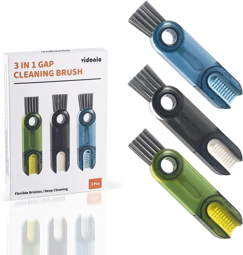 Set de cepillos de limpieza de 3 en 1 para tapas de tazas, herramientas de limpieza multifuncionales para botellas aisladas, limpiador de portavasos