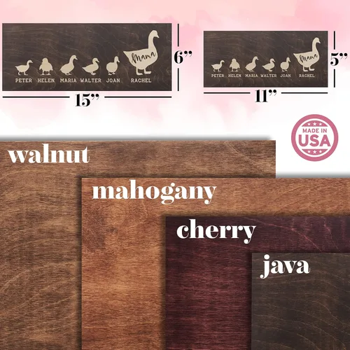 Miniatura 7 de Regalos para el día de la madre para mamá, letrero personalizado con nombres de niños, grabado, 4 colores, 11 x 5, regalos personalizados