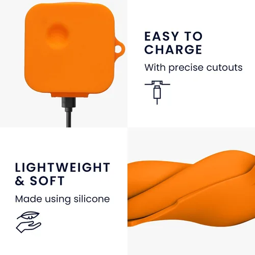 Miniatura 4 de kwmobile Funda compatible con Nothing Ear (2) - Funda de silicona para auriculares - Naranja