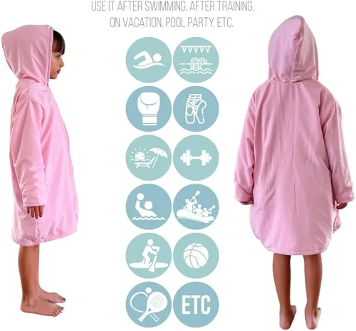 Miniatura 16 de MACAR Parka de natación impermeable con forro polar, ideal para actividades junto a la piscina y al aire libre