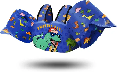 Chriffer - Chaleco salvavidas para niños de 30 a 55 libras, flotadores con arnés de hombro con alas de brazo para niños y niñas de 2, 3, 4, 5, 6, 7