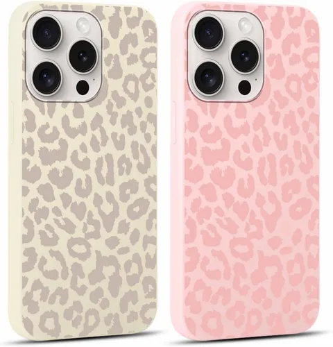 Miniatura 25 de Paquete de 2 Fundas de Teléfono Bonitas con Estampado de Guepardo para Apple iPhone 13 Pro Max de 6.7 Pulgadas, Fundas de Diseño