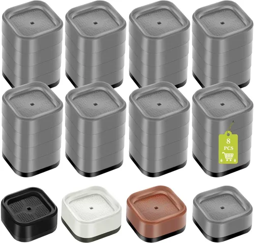 Miniatura 57 de Paquete de 12 elevadores de muebles de 1, 2 o 3 pulgadas, elevadores de cama ajustables resistentes para mesa, escritorio, sofá, silla, gabinete