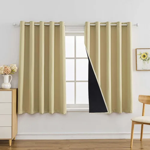 Miniatura 49 de Anytime Juego de 2 paneles de cortinas 100% opacas, con aislamiento térmico para dormitorio, paneles de sombreado completo