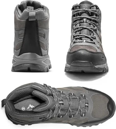 Miniatura 11 de NORTIV 8 - Botas de senderismo impermeables para hombre, zapatos de montañismo ligeros para exteriores