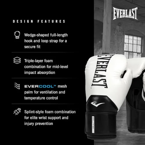 Miniatura 3 de Everlast Guantes de boxeo Elite 2 Blanco/Negro