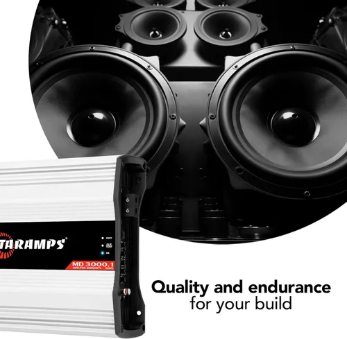 Miniatura 8 de Taramps MD 3000.1 Amplificador de 2 ohmios 3000 vatios RMS 1 canal de rango completo, monobloque de audio para automóvil, indicador de monitor LED