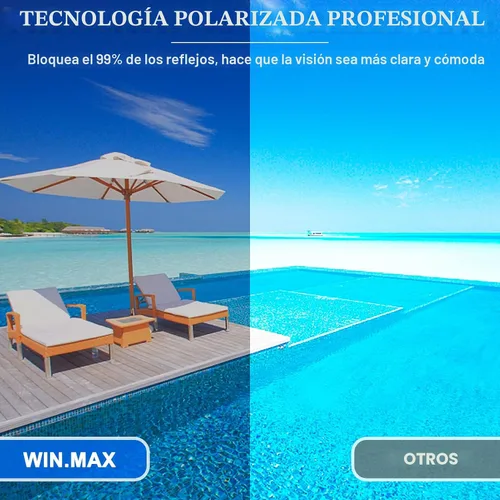 Miniatura 3 de WIN.MAX - Goggles de natación polarizados, antivaho, antirrayos ultravioleta, sin filtraciones y con visión clara para hombres, mujeres, adultos