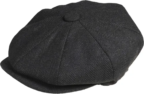 Miniatura 12 de Peaky Blinders Gorra plana de lana estilo Newsboy de 8 piezas para hombre