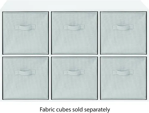 Miniatura 7 de Whitmor Organizador de almacenamiento de 3 cubos, estantería apilable de madera MDF de 3 niveles, estantería de almacenamiento abierto, gabinete