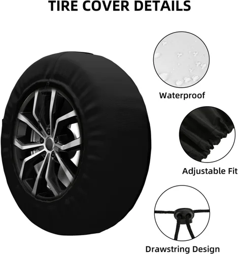 Miniatura 3 de Funny Hi I Don't Care Thanks - Fundas universales impermeables para neumáticos de repuesto para remolque, SUV, RV, automóvil, camión y muchos