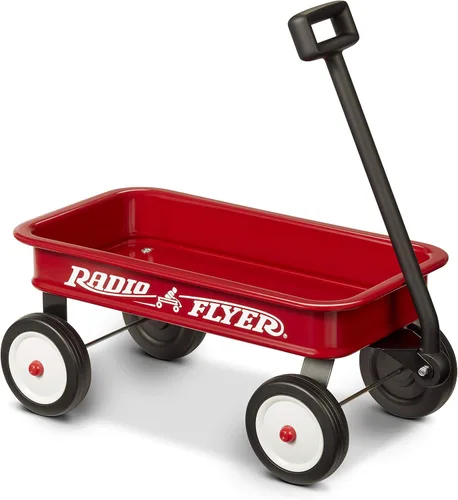 Miniatura 3 de Radio Flyer Mini vagón rojo clásico para niños, vagón de juguete de 16.5 pulgadas para niños de 1.5 años en adelante, versión de tamaño de juego