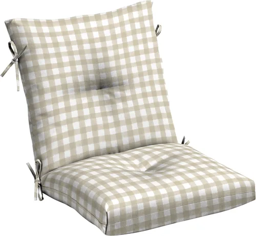 Miniatura 19 de Arden Selections Cojín de Silla de Comedor Exterior de Felpa Moderna con Mechones y Relleno Blowfill, 21 x 40 pulgadas, Repelente al Agua