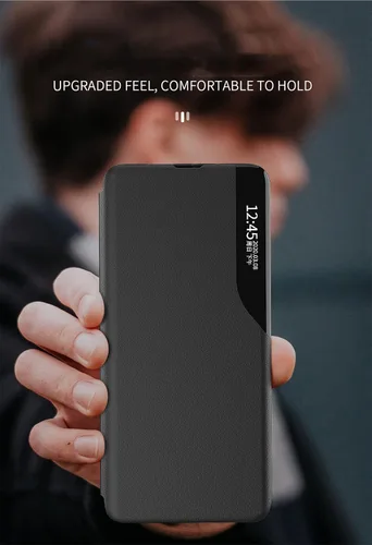 Miniatura 6 de Funda para Huawei P30 Lite, Clear View - Funda de piel sintética con función atril, funda protectora a prueba de golpes, color negro