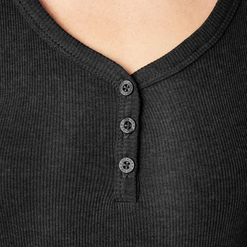 Miniatura 5 de Dickies Camisa Henley de manga larga con 3 botones para mujer