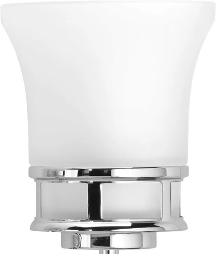 Miniatura 5 de Progress Lighting Cascadia Collection - Candelabro costero de cristal grabado con 3 luces, cromado pulido