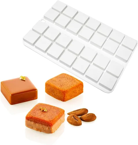 Miniatura 3 de Molde cuadrado para pasteles Molde de silicona para hornear galletas de chocolate Oreo herramientas para hornear (E_ cuadrado)