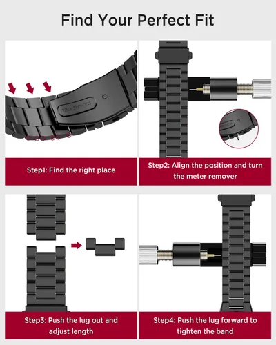 Miniatura 6 de Miimall Metal Band Compatible for Google Pixel Watch 4(2025)/3 45mm 41mm Band, No Gap, Men Business Stainless Steel Adjustable Wristband Replacement